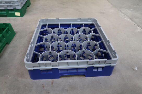 Lav kurvevogn med 8 stk. opvaskebakker