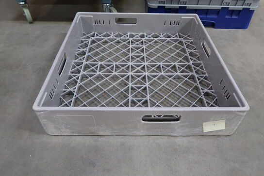 Lav kurvevogn med 6 stk. opvaskebakker