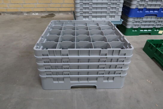 Lav kurvevogn med 8 stk. opvaskebakker