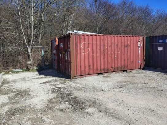 Container 20 fod med indhold