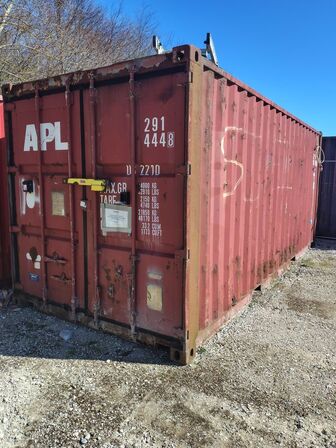 Container 20 fod med indhold