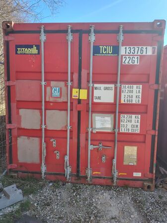 Container 20 fod med indhold