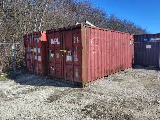 Container 20 fod med indhold