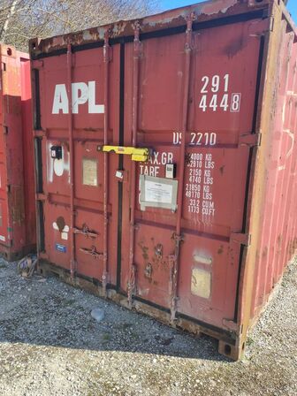 Container 20 fod med indhold