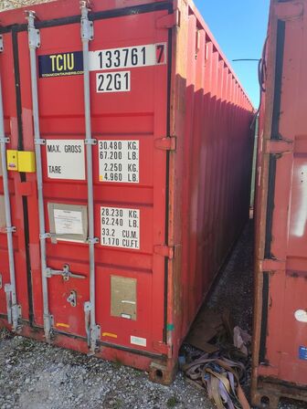 Container 20 fod med indhold