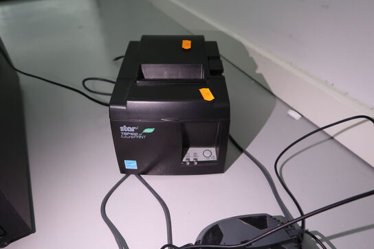 Pengeskuffe samt bonprinter STAR TSP100