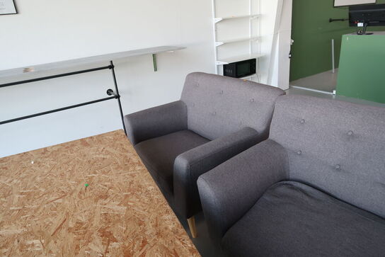 Sofabord samt sofa og lænestol