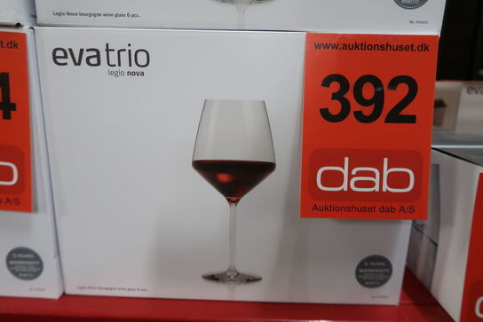 6 stk. Eva Trio Legio Nova bourgogne vinglas 65 cl. 