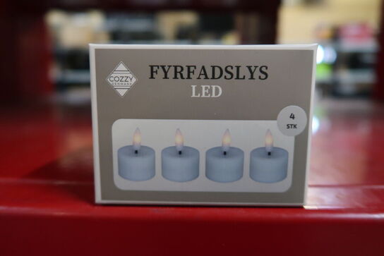 5 pk. Cozzy LED fyrfadslys 4 stk. hvid
