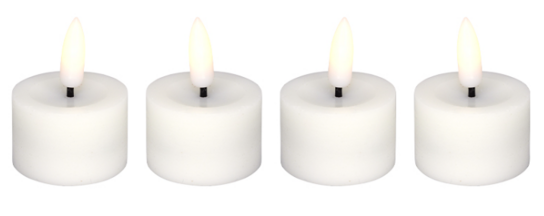 5 pk. Cozzy LED fyrfadslys 4 stk. hvid