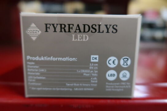 4 pk. Cozzy LED fyrfadslys 4 stk. sand