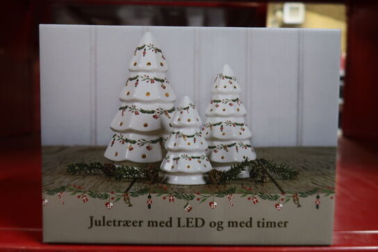 3 pk. Det Gamle Apotek juletræ med LED lys 3 stk.