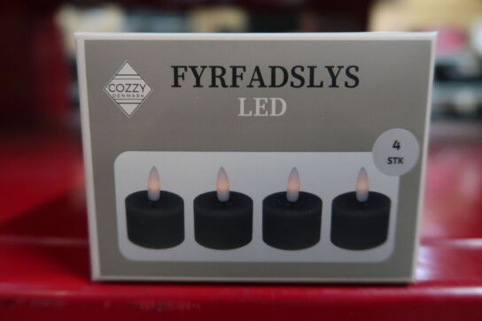 10 pk. Cozzy LED fyrfadslys 4 stk. grøn