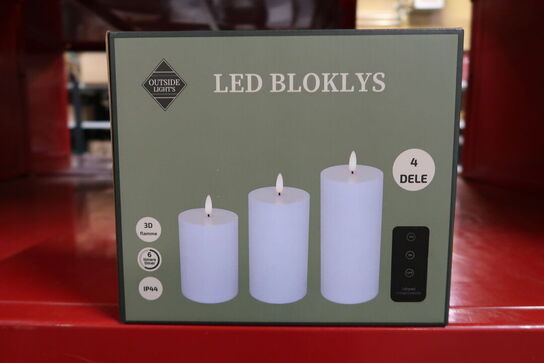 3 pk. Cozzy LED bloklys udendørs hvid 3 stk.