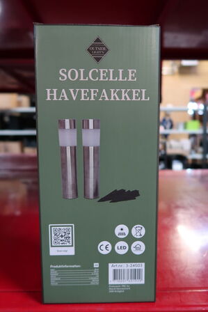6 pk. Cozzy solcelle havefakler stål 2 stk. Ø6xH41 cm
