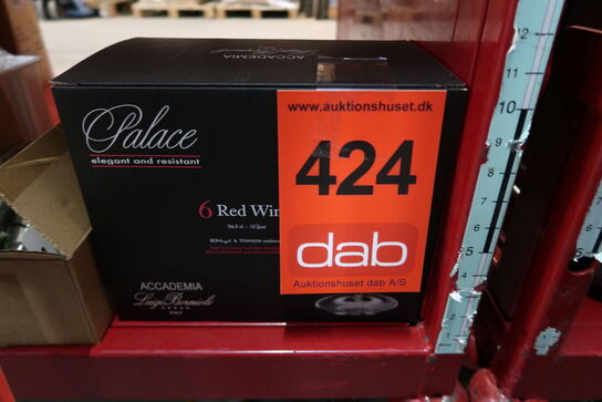 6 stk. Luigi Bormioli Palace rødvinsglas 36,5 cl 