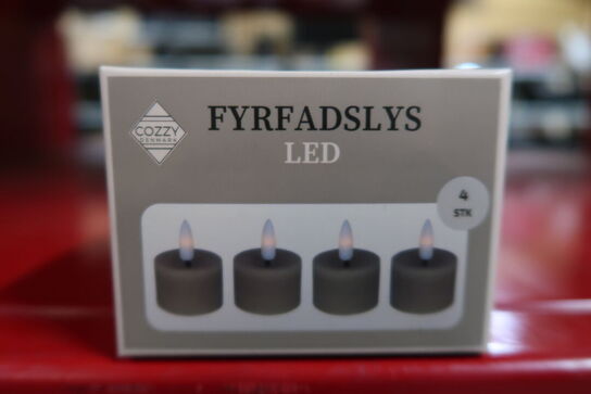 4 pk. Cozzy LED fyrfadslys 4 stk. sand