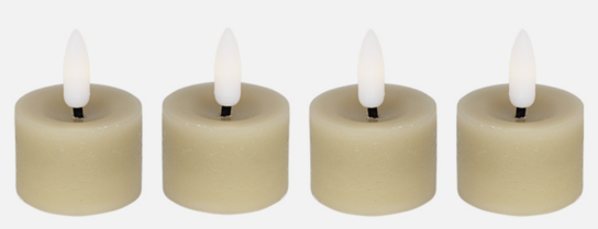 4 pk. Cozzy LED fyrfadslys 4 stk. sand