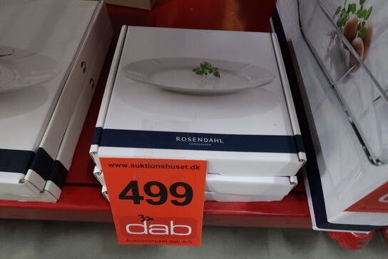 3 stk. Rosendahl Grand Cru tallerken hvid 19 cm