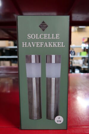 6 pk. Cozzy solcelle havefakler stål 2 stk. Ø6xH41 cm