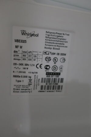 Køle/fryseskab WHIRLPOOL WBE3325