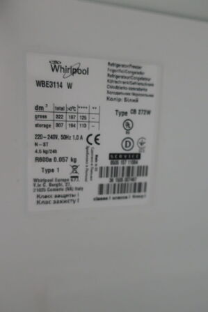 Køle/fryseskab WHIRLPOOL WBE3114 W