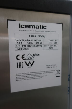 Ismaskine ICEMATIC D100 (F 120 A) m. kammer