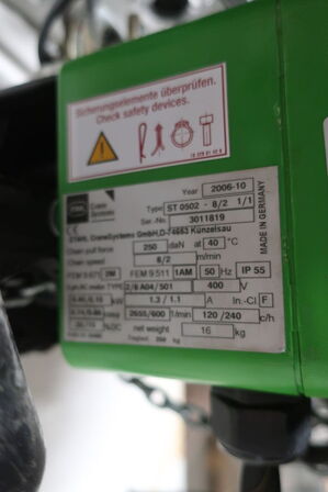 Kranhoved m. talje CRANE SYSTEMS ST 0502