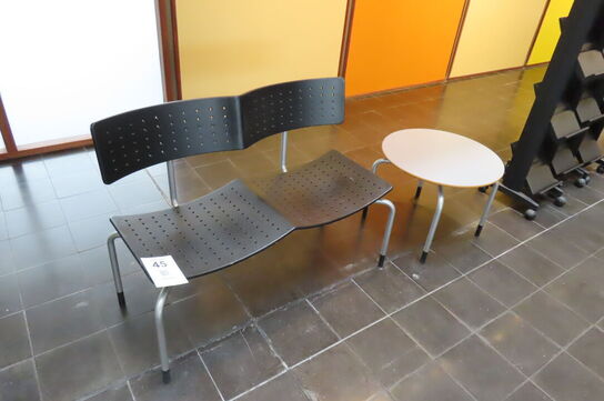 5 stk. Dobbeltstole inkl. 3 stk. borde