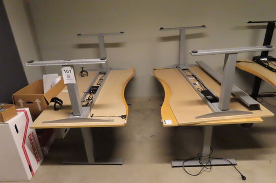 4 stk. Hæve/-sænkeborde 