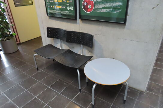 5 stk. Dobbeltstole inkl. 3 stk. borde