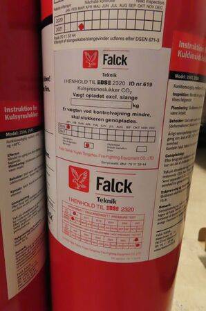 9 stk. Pulverslukker