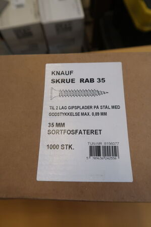 6000 stk. gipsskruer på bånd 35 mm