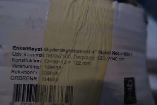 Skydedørs element