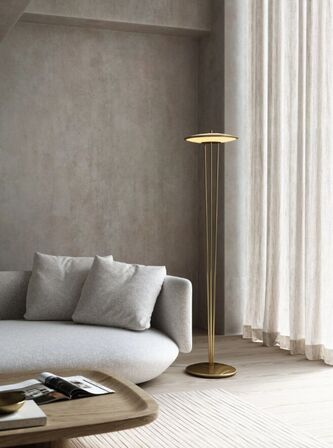 3 stk. nordlux blanche gulvlampe messing m. dæmp(ubrugt)