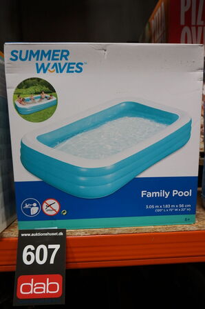 Summer Waves Pool - deluxe oppustelig familiepool 3.05x1.83x56 cm