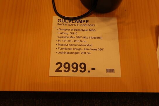 SACKit - Expo Floor - Gulvlampe - Sort