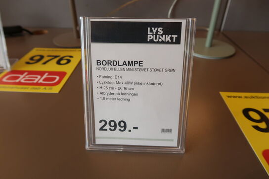 Nordlux Ellen Mini bordlampe, støvet grøn 