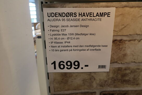 2 stk. Nordlux Aludra 45 & 95 Havelampe Seaside Anthracite 