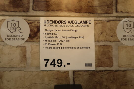 Nordlux Aludra Udendørs Væglampe Seaside Black  