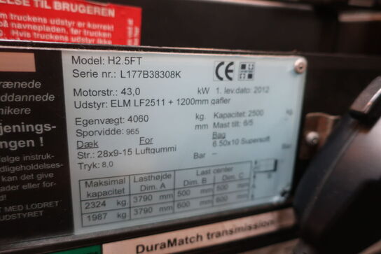 Gaffeltruck HÜSTER H2.5FT ELM LF2511