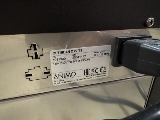 Kaffemaskine ANIMO Optibean X22 TS