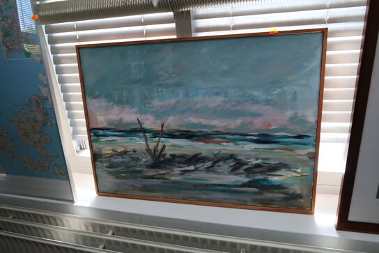 Reol, whiteboard, plakat, billeder, træningsbold, stol