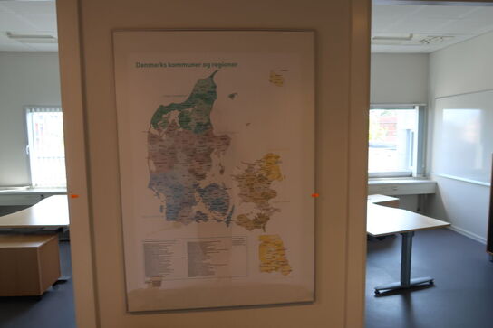 Plante i krukke samt danmarkskort