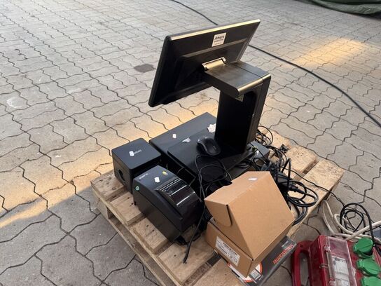 Kassesystem SAM4S inkl. terminal, bonprinter, stregkodescanner m.v.