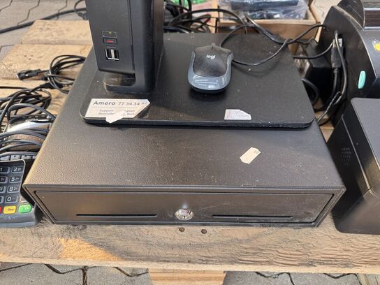 Kassesystem SAM4S inkl. terminal, bonprinter, stregkodescanner m.v.