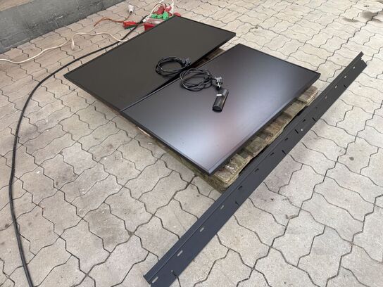 2 stk LG 43” fladskærme inkl. vægbeslag