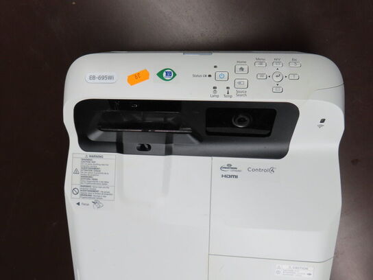 Projektor, EPSON EB-695WI m. fjernbetjening og Touch Unit