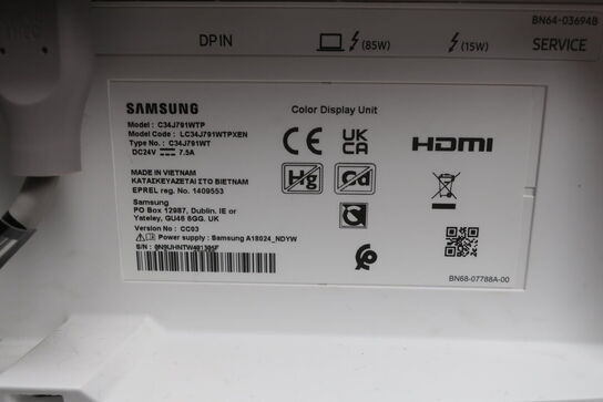 34" monitor, SAMSUNG C34J791WTP