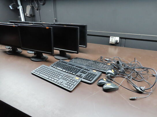 7 stk. monitor med tynd klient, NComputing L300